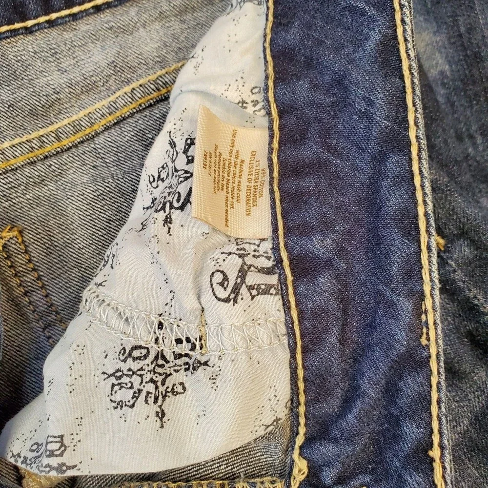 Decree Junior’s Distressed Holes Jeans‎ Super Skinny Stone Washed Stretchy SZ 13